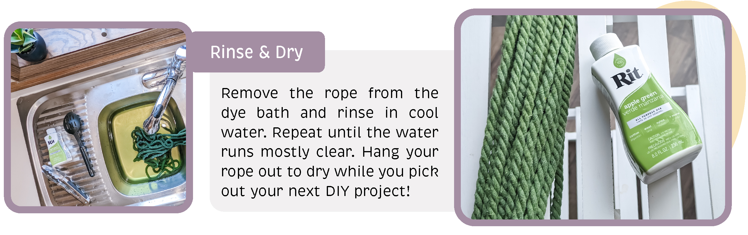 HOW TO - DYE MACRAME CORD & ROPE - WITH RIT LIQUID DYE 